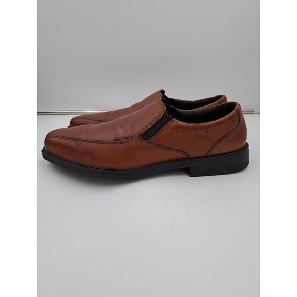 Bostonian Commonwealth FlexLite Brown leather slip o square toe loafers 12 M main image 6